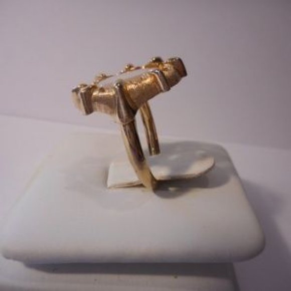 "Vintage Avon Convertible Ring Black White Size 7 " - Picture 2 of 7